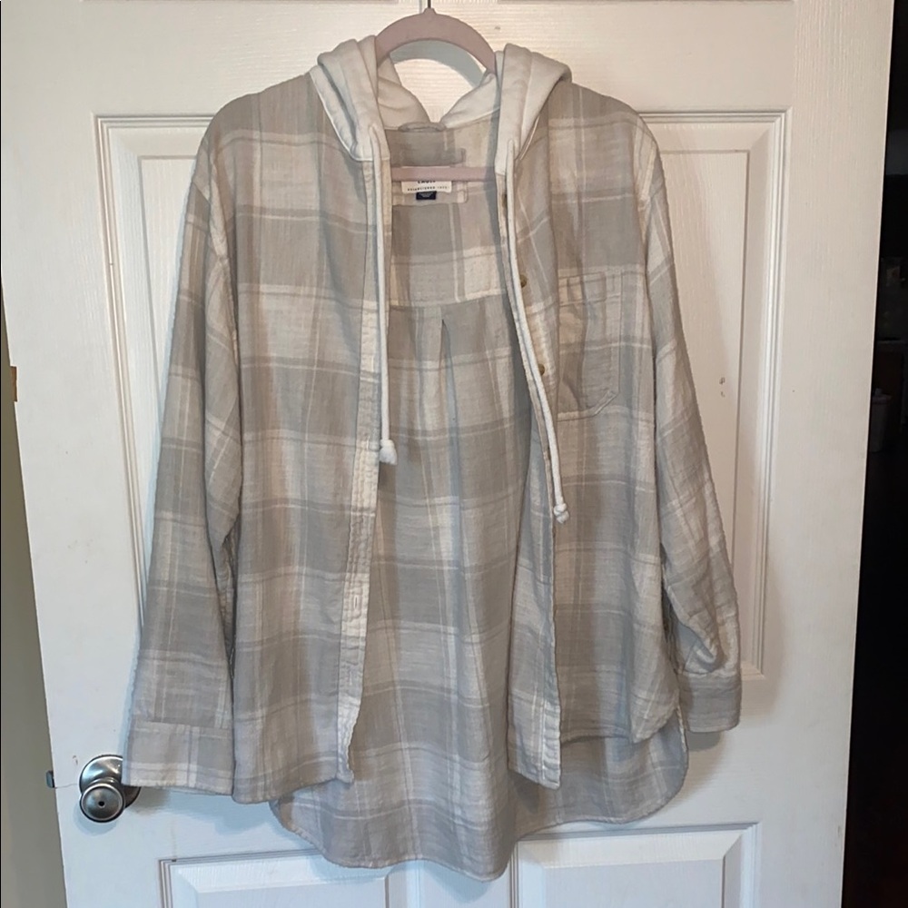 Oversized AE Flannel with Hood